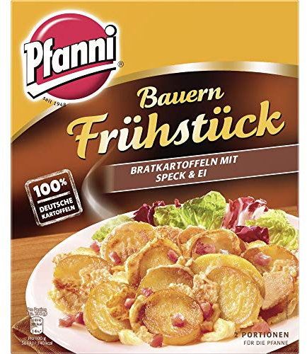Pfanni Bauern Frühstück Kartoffelfertiggericht Bratkartoffeln mit Speck & Ei 100% deutsche Kartoffeln, 1 x 400 g