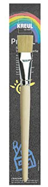 Kreul 43122-Pennello per Pittura Stradale Streety Piatta Misura 20, con Manico Corto Naturale, Si Adatta Bene alla Mano, Setole Animali, Multicolor