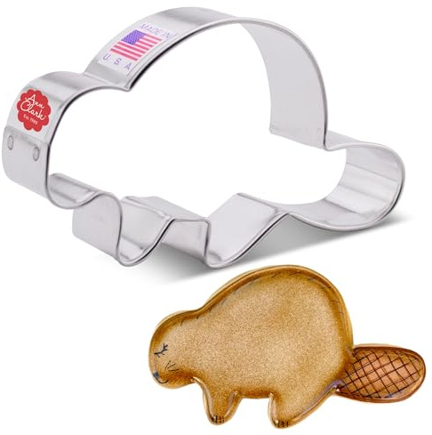 Ann Clark Beaver Cookie Cutter, 10.2 cm Made in USA | For Woodland Animal Inspired Bakes, Perfect Size & Shape, America's Largest Cookie Cutter Maker, Food-Safe American Steel