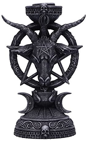 Nemesis Now Light of Baphomet Candle Holder 15.5cm, Black,B5702U1