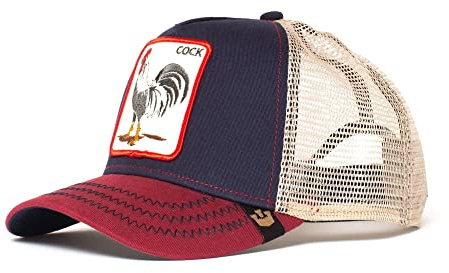 Goorin Bros. all American Rooster Cock Hahn Navy Red A-Frame Adjustable Trucker cap - One-Size