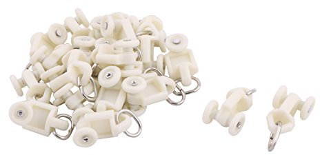 Ruilogod Kunststoff-Toilette mit Doppelrollen Vorhang Drapierung Laufrollenträger 20 PC-Weiß