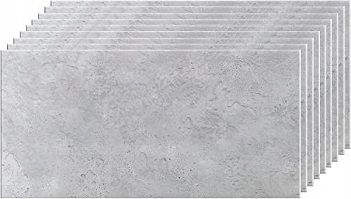 DECCART Wand-Paneele in Betonoptik - Deckenpaneele - Wandverkleidung Deckenverkleidung mit Beton-Imitat - Wandplatten in Grau aus Polystyrol - 100x50 cm - Grau - 6914 XL - 32 Stück (16 m²)