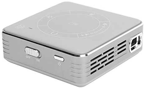 Mini Proyector Inteligente HD, Mini Proyector Bluetooth Multifuncional con WiFi para el Hogar, Centro de Cine Portátil HD 4K Proyector de Video en Pantalla con Luz LED para el Hogar (Enchufe de la UE)