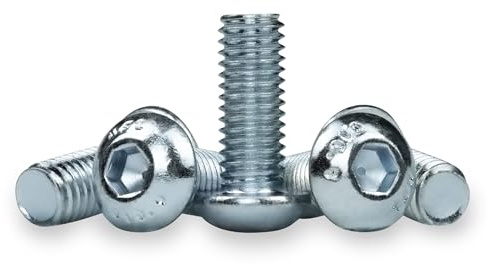 25x Linsenkopfschrauben mit Innensechskant - Verzinkte, Rostfreie Schrauben - Flachkopfschrauben, Tellerkopfschrauben, Rundkopfschrauben (M5x20 mm, 25)