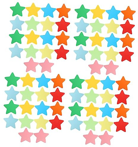 NUOBESTY Sternausschnitte Hintergrund 108st Sternpapierschneiden Ausschnitte Für Diy- Papierstern Für Party Sternstanzungen Sternformen Aus Papier Tafel Modellieren Handschere Büro DIY