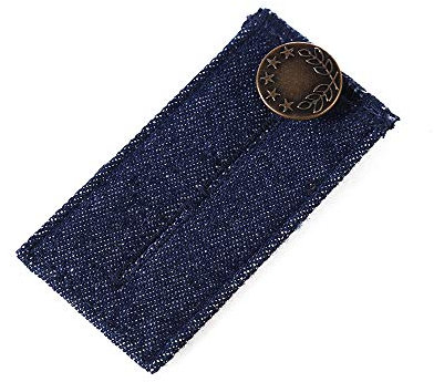 Bequeme Hosenbunderweiterung für Damen ünd Herren Taillenverlängerungen Einstellbar Knopfverlängerung Bequeme Hosen Erweiterung Hosenbund Verlängerung Knopfverlängerung für Hosen (Navy, One Size)
