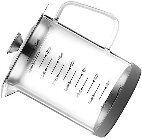 HOLIDYOYO 1Stk Öler aus Glas Küchenglasölflasche Ölbehälter mit Filter Soßentrenner Sojasauce Ausgießer fett Sieb Ölvorratsflasche Ölfiltertopf flüssig Bratensoße Separator