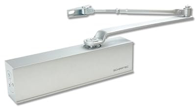 SCHARTEC Door Closer D2024 up to 85 kg and 110 cm Width Automatic Top Door Closer Hydraulic Adjustable for Interior Door