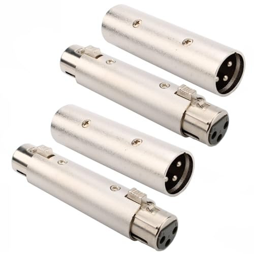 RUNCCI-YUN XLR Male-Male and Female-Female 3-Pin Connector Adapter & Mic Plug Coupler