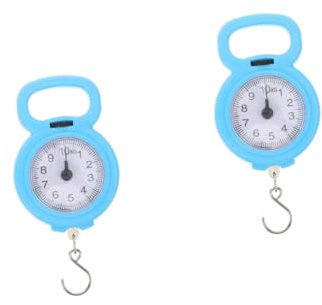 minkissy 2st Tragbare Waage Hakenwaage Taschenbalance Hängende Waage Kofferfederwaage Gepäckwaage Analog Gewicht Tragbare Miniwaagen Handwaagen Digitale Hängewaage Balance-angelwaage Metall