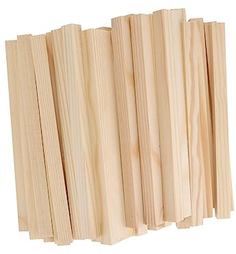 TEHAUX 50stücke Quadratische Holzstäbe Für Handwerk Diy Zubehör Natürliches Holz Handwerk Materialien Für Bastelarbeiten Und Ornamente