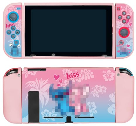 Switch Hülle, Stoßfeste & Dünne TPU Schutzhülle für Switch Konsole und Controller | Kratzfest, rutschfest, Docking-kompatibel, Einfach Anzubringen (J01)