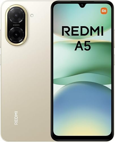 Xiaomi Redmi A5 Smartphone, 4GB+128GB, Super Clear 32MP AI Camera, 5200mAh Battery, Powerful Octa-core Processor, Immersive 6.88 120Hz Display, Sandy Gold(No Power Adapter Included)