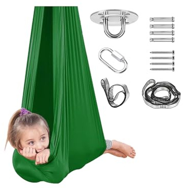 Balançoire sensorielle compacte pour enfants - Multifonction - Portable - Jeu réglable pour la relaxation, les chambres à coucher, la détente, les salles de jeux et la méditation