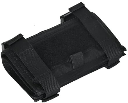 WLXW Funda Brazo Equipo Táctico Bolsa Brazo Portamapas Muñeca Paquete Tarjetas DOPE Bolsa Teléfono Móvil Deportes Al Aire Libre, Running Equipo Caza CS Airsoft(BK)