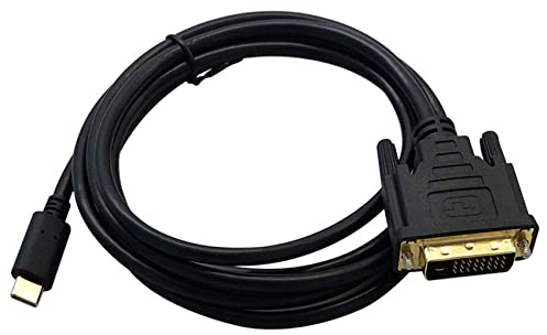Janasiba Câble USB Type C vers DVI Adaptateur USB Type C vers DVI 24+1 4K 30Hz (6FT/1.8M) pour 3 pour 2017/2016 Pro