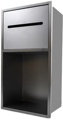 ApuaVireo&Co Nicchia doccia, Nicchia doccia in acciaio inox for bagno con cestino, senza bisogno di piastrelle, grigio(40x20x12.5cm)