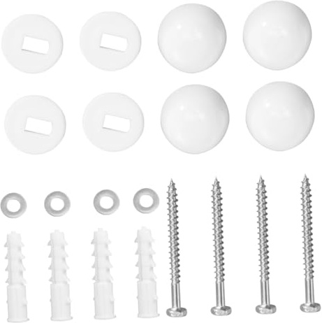 TOBBOMEY 2 set Kit Bulloni per Fissaggio Sedile Wc Elementi Resistenti in Acciaio Inox e Ferro Accessori Bagno Facili da Installare per Copriwater e Riparazione Toilette