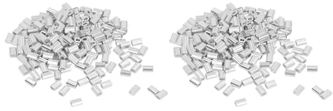 YYALYYON per manicotto a crimpare per fune, design a doppio foro per uso in salone, forte forza di fissaggio, connessione, costruzione in lega di alluminio