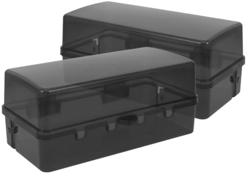 OHPHCALL Lot de 2 Boîtiers Électriques Étanches Noirs Protection Extérieure Résistante aux Intempéries pour Rallonges et Multiprises Boîtes de Prise Imperméables pour Usage Extérieur et