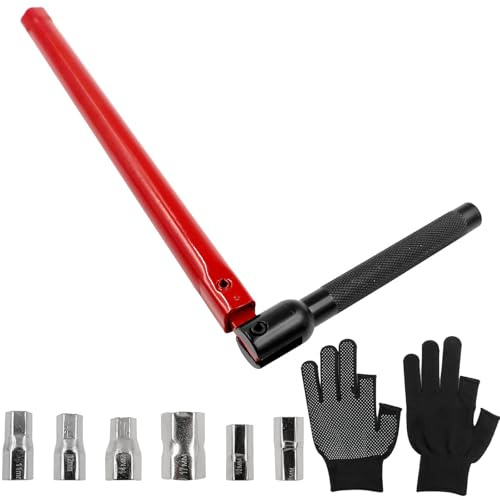 Anhoer Adjustable Tap Spanner Wrench 8-17mm | Basin Wrench For Monobloc Taps; Kitchen Sink And Bath Mixer Installation