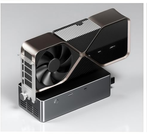Tosuny Station d'accueil GPU Externe, Station d'accueil pour Carte Graphique avec Bloc d'alimentation 800 W, connectivité Oculink et USB4, Prend en Charge jusqu'à 600 W GPU pour Le (Prise UE)