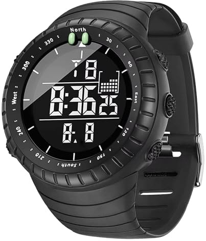Digital Herrenarmbanduhren Militär Uhr Tactical Watch for Men Digitaluhr Herren Armbanduhr Military Herrenuhr 5 ATM Wasserdicht Outdoor Mens Watches Männer Junge Sportuhr Countdown Chronograph Wecker