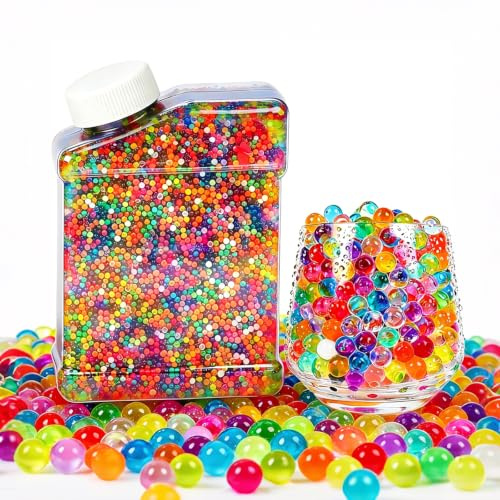 Gmubjux Wasserperlen Für Pflanzen, Klare Wasserperlen Mit 7-8mm Durchmesser, Ideal Für Florale Dekoration Und Pflanzenhydratation, Praktische Anwendung Mit Etwa 60000 Stück Pro Packung