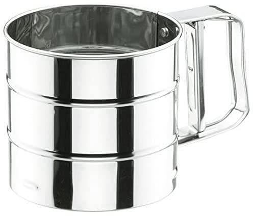 Lacor 67015 - Cribador De Harina Acero Inoxidable 18% 0, 5kg - Cocina | En acero inoxidable, para un uso práctico y profesional en cocina; ideal para cocina profesional y uso diario en casa