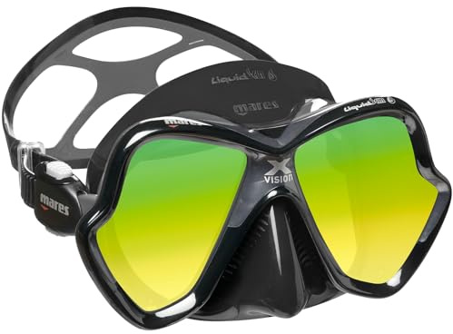 Mares X-Vision Ultra LS, Maschera per Immersioni Design Idrodinamico in Bi-Silicone, Adulto, Taglia Unica, Nero e Antracite