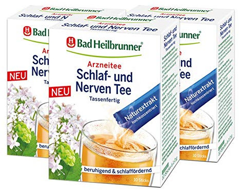 Bad Heilbrunner? Schlaf- und Nerven Tee, 10 Sticks, 3er Pack