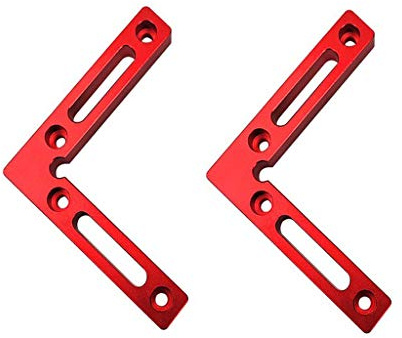 90 Degree 4.7 x 4.7 Positioning Squares (Pack of 2 Pieces), Aluminium Alloy Corner Clamping Square, Right Angle Clamps Woodworking Carpenter Tool