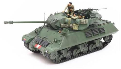 Tamiya 35366 Militär 35366-1:35 Britische M10 IIC Achilles, Modellbau, Plastik Bausatz, unlackiert, grün