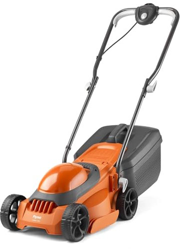 Flymo EasiMow 300R Electric Rotary Lawn Mower - 30 cm Cutting Width, 30 Litre Grass Box, Close Edge Cutting, Rear Roller, Manual Height Adjust, Comfortable to Manoeuvre, Foldable Handles, Lightweight