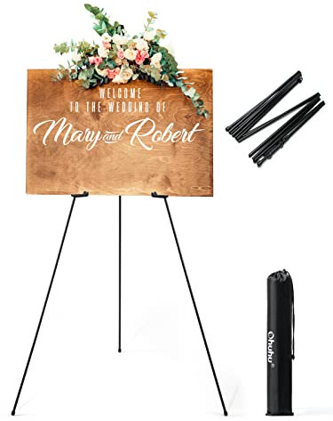 Portable Künstler Staffelei Stand: Ohuhu 160cm Verstellbares Stativ Tisch Kunst Leinwand Malerei Display - Easy Folding Studio Teleskop Boden Staffeleien für Hochzeit Poster Schwarz Innen Außen