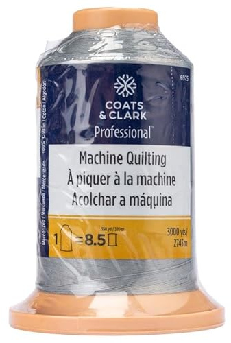Coats & Clark professionell maskin lapptäckningstråd, 3000 yds, nugrey