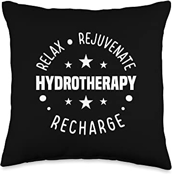 Water Therapy Relax and Rejuvenate and Recharge Hydrotherapy Throw Pillow
