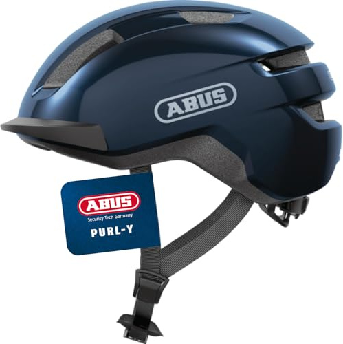 ABUS Fahrradhelm PURL-Y – geeignet für E-Bike und S-Pedelec – stylisher NTA-Schutzhelm für Erwachsene und Jugendliche – Blau, Größe M