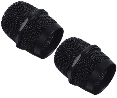 Toyvian 2pcs Microphone Mesh Head Cordless Microphone Replacement Grill Grates Mic Accessories Microphone Grill Mic Parts Mic Cover Microphone Cover Metal Supplies Wireless