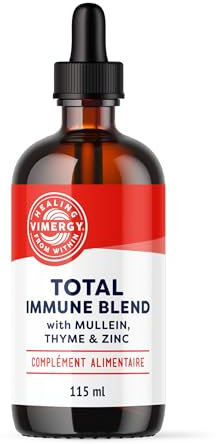 Vimergy Total Immune Blend– Fast-Absorbing – All-Season, Thyme, & Mullein Drops – Non-GMO, Vegan, 57 serv (115 ml)