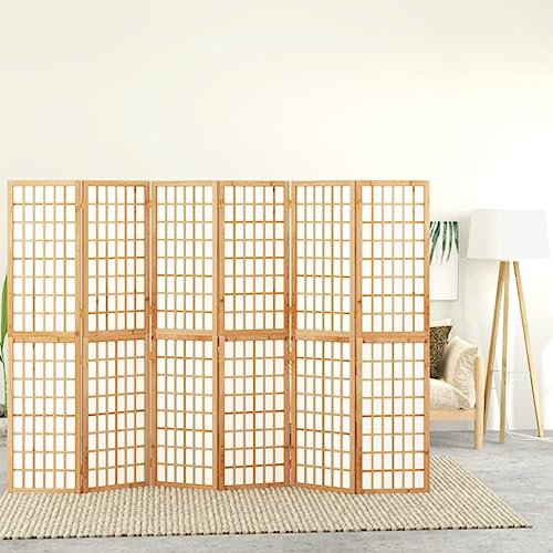 Paravent Outdoor Wetterfest Blackout Curtain 6-TLG. Paravent Japanischer Stil Faltbar 240x170 cm