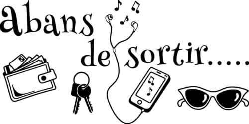 SoulArt, Vinilo de pared decorativo con frase Abans de sortir Pegatinas decorativas entrada. Pegatina decorativa con frase divertida. Vinilo de corte (21x30cm)