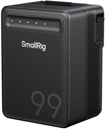 SMALLRIG VB99 Batterie V Mount Lite, 6800mAh / 99Wh 14,5V, 65W Charge Rapide USB-C PD, avec Port D-Tap/USB-A/Double DC, pour Camera, Caméscope, Moniteur, Light Vidéo COB et Smartphones - 5245