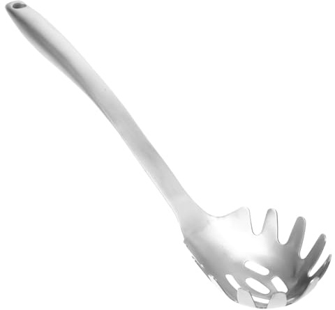 Toyvian Cucchiaio Spaghetti in Acciaio Inossidabile Scolapasta Mestolo Pasta Antiscottatura per Cucina Domestica