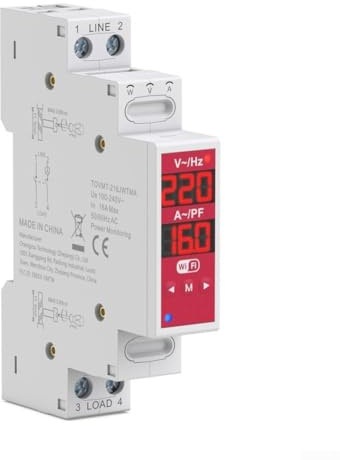 Para Tuya 2P 18 mm Wifi Switch DIN Rail 16A para Smart Relay Switch Doble Separación con Medición de Consumo de Energía