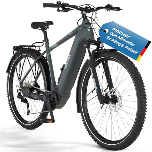 Fischer E-Bike ATB Terra 6.8i Ultimate Elektrofahrrad für Damen und Herren, RH 55, Mittelmotor 90 Nm, 36 V Akku