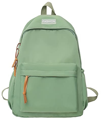 Pequeñas mochilas adolescentes niñas escuela comienza temporada mujeres niñas estudiantes cremallera mochila de viaje nylon mochila de viaje de alta capacidad mochilas para la escuela damas, verde