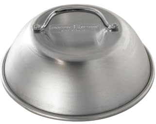 Nordic Ware 365 Indoor/Outdoor Cheese Melting Dome, Dome to Melt Cheese on Burgers, Dome for Melted Cheese, Aluminium Cheese Melter made in the USA, Silver