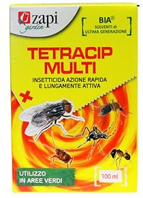 ZAPI TETRACIP® MULTI Insetticida Concentrato ad Azione Rapida e Lungamente Attiva, Solventi a Basso Impatto Ambientale, Emulsionanti di Origine Vegetale, 100ml